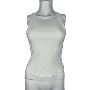The Line By K Ribbed White Ximeno Tank Top Size M