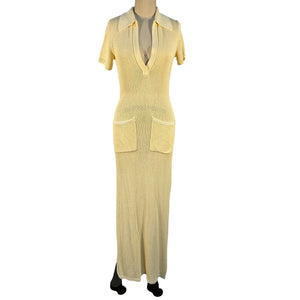 Proenza Schouler Knit Yellow Auden Dress Size XS