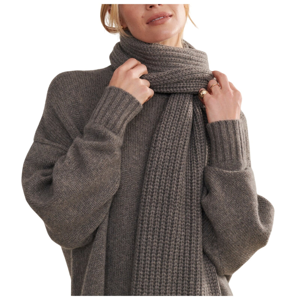 Jenni Kayne Grey Cashmere Alpine Scarf Size OS