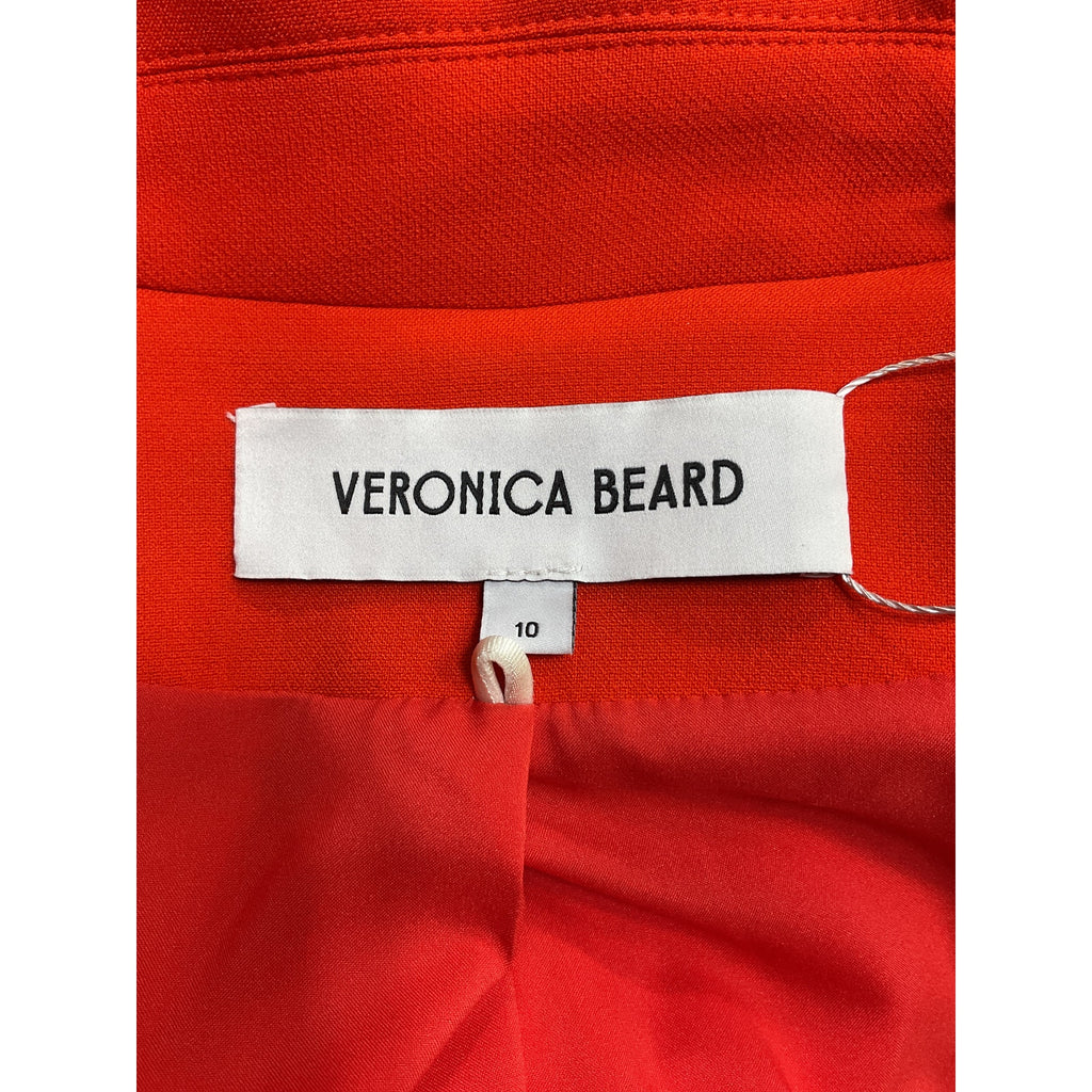 Veronica Beard 'Aire Dickey' Red Polyester Jacket Size 10