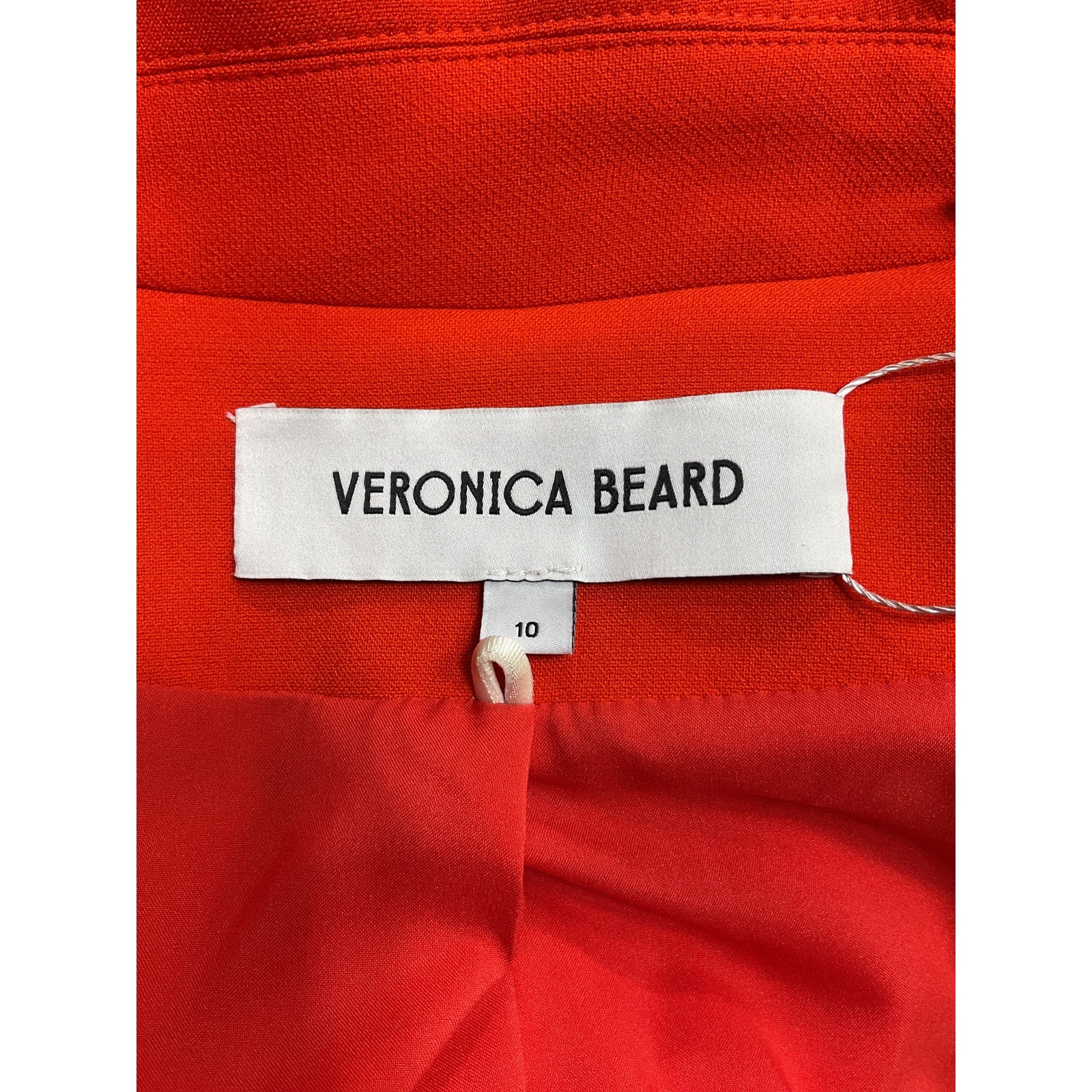 Veronica Beard 'Aire Dickey' Red Polyester Jacket Size 10