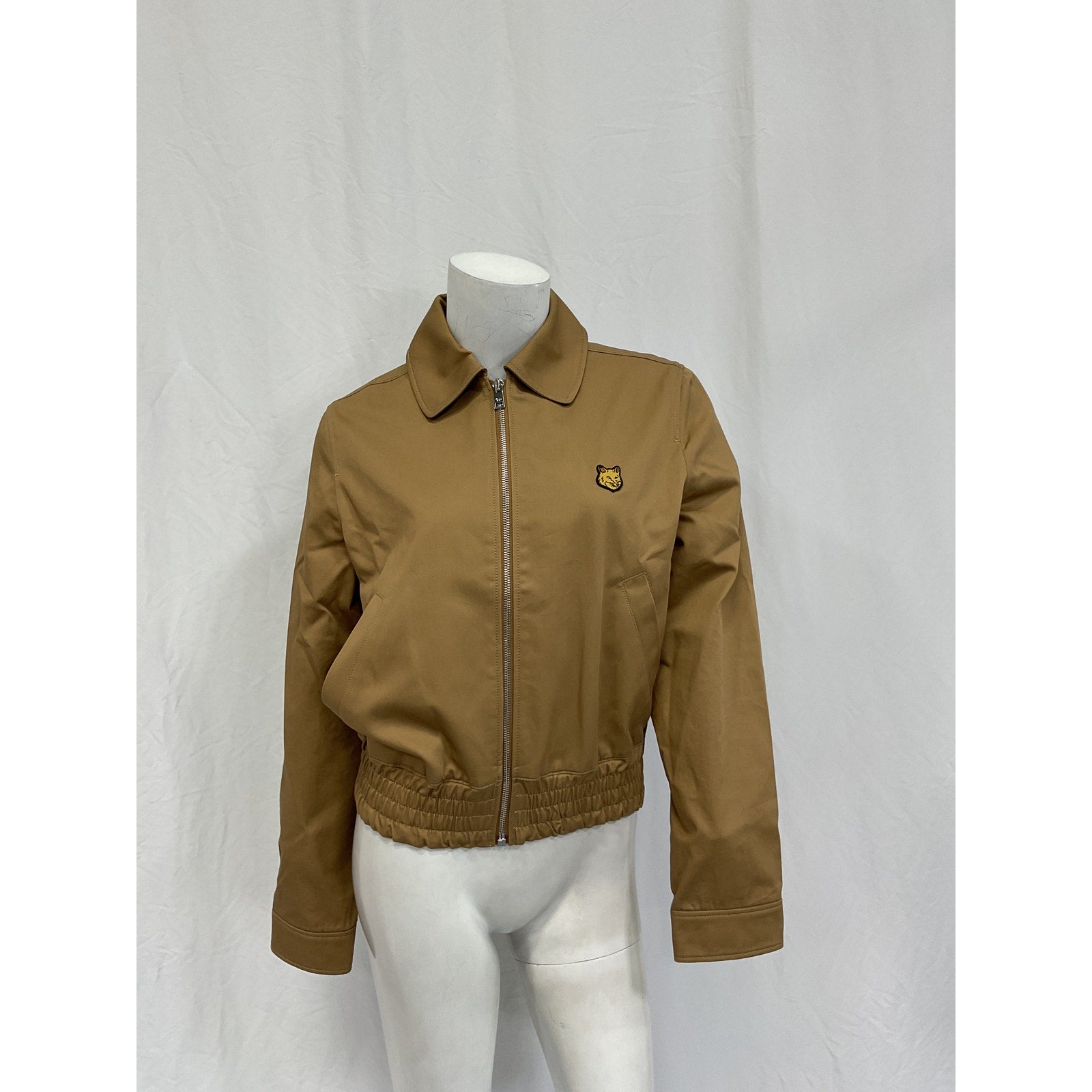 Maison Kitsun� Appliqu�d Tan Cotton-Twill Jacket Size XS