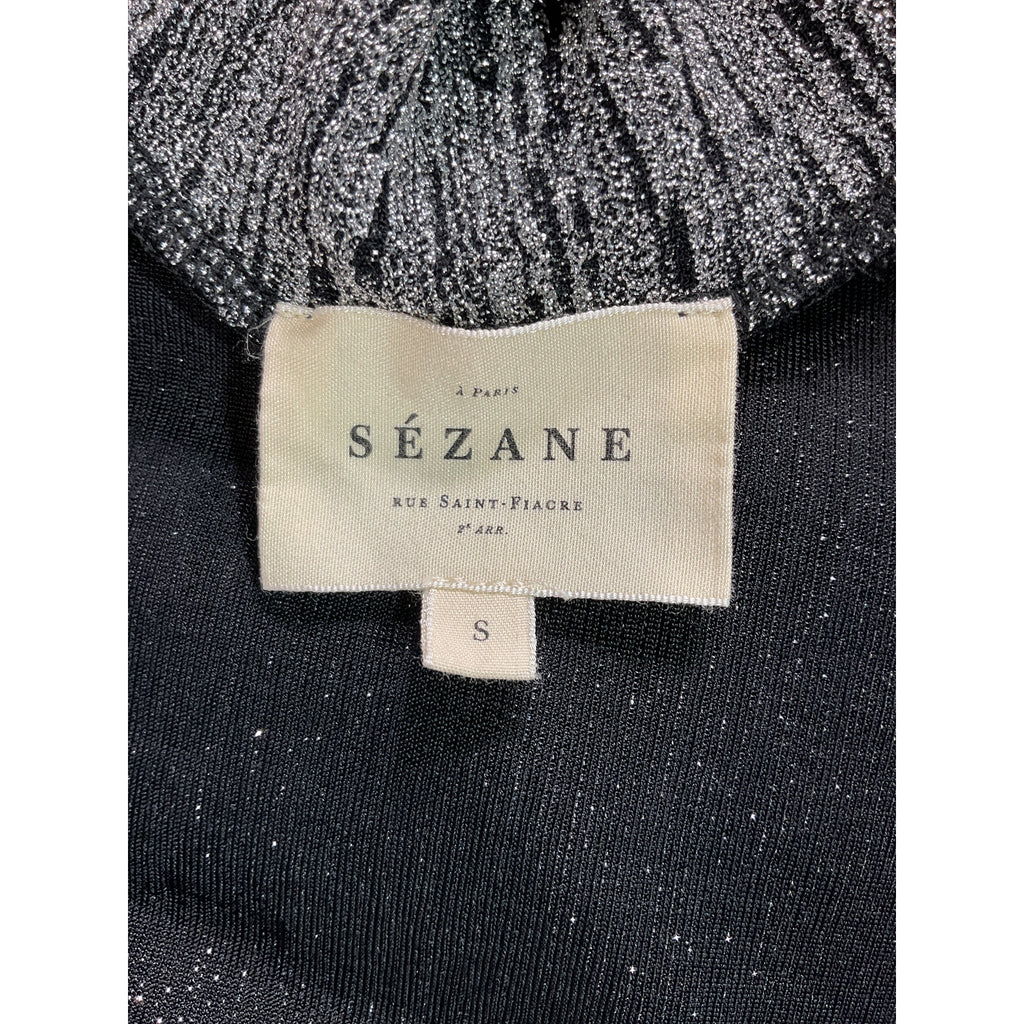 S�zane 'Nemy Jumper' Silver Grey Long Sleeve Mockneck Sweater Size S