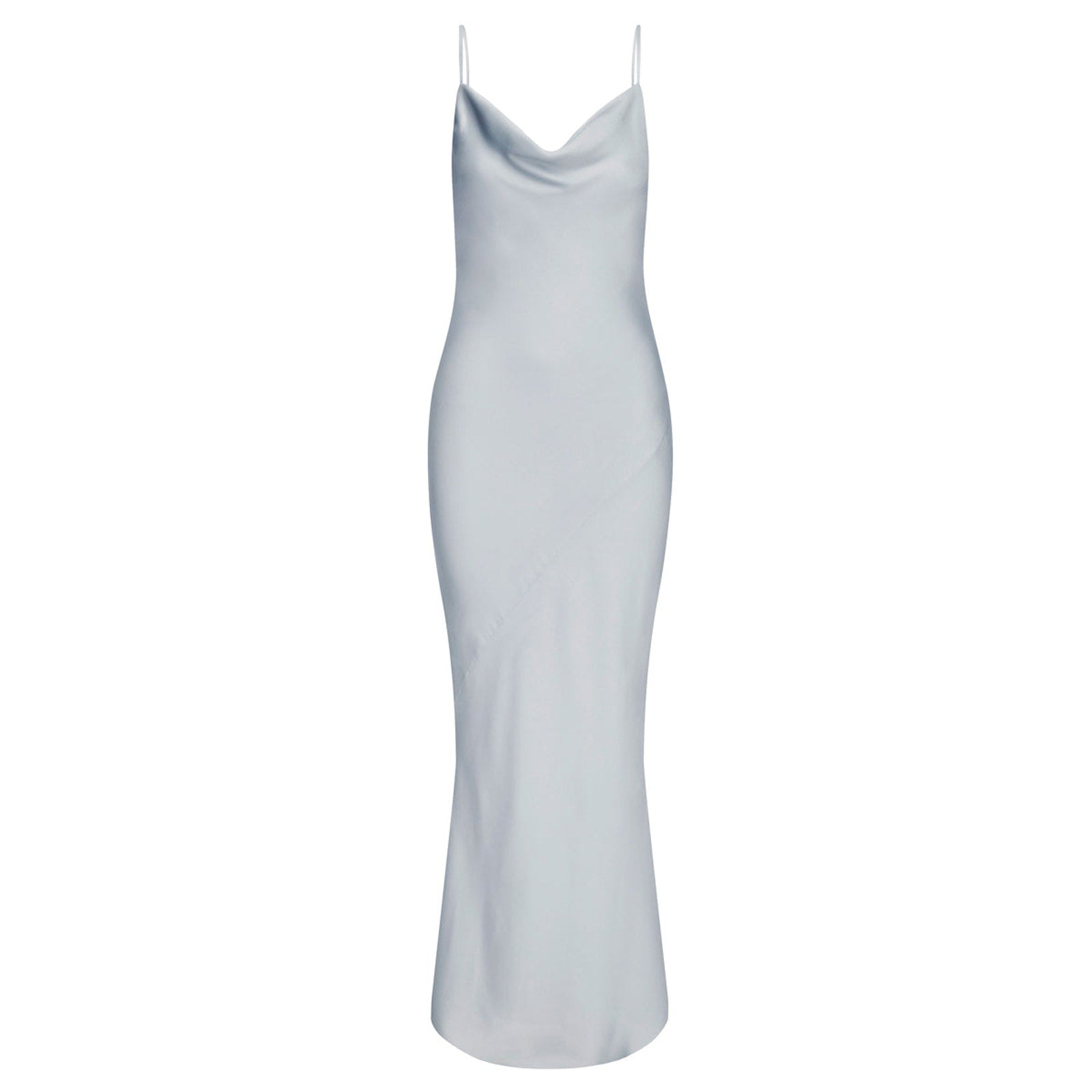 Shona Joy 'Luxe' Blue Polyester Bias Cowl Slip Dress Size US 2