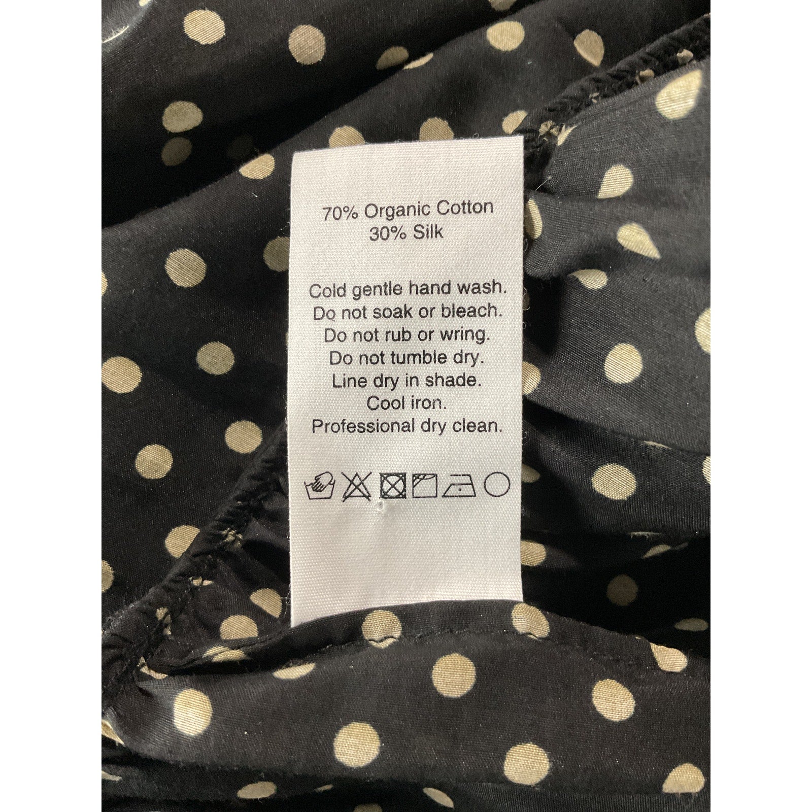 Matteau Polka Dot Black Cotton Print Long Skirt Size 2