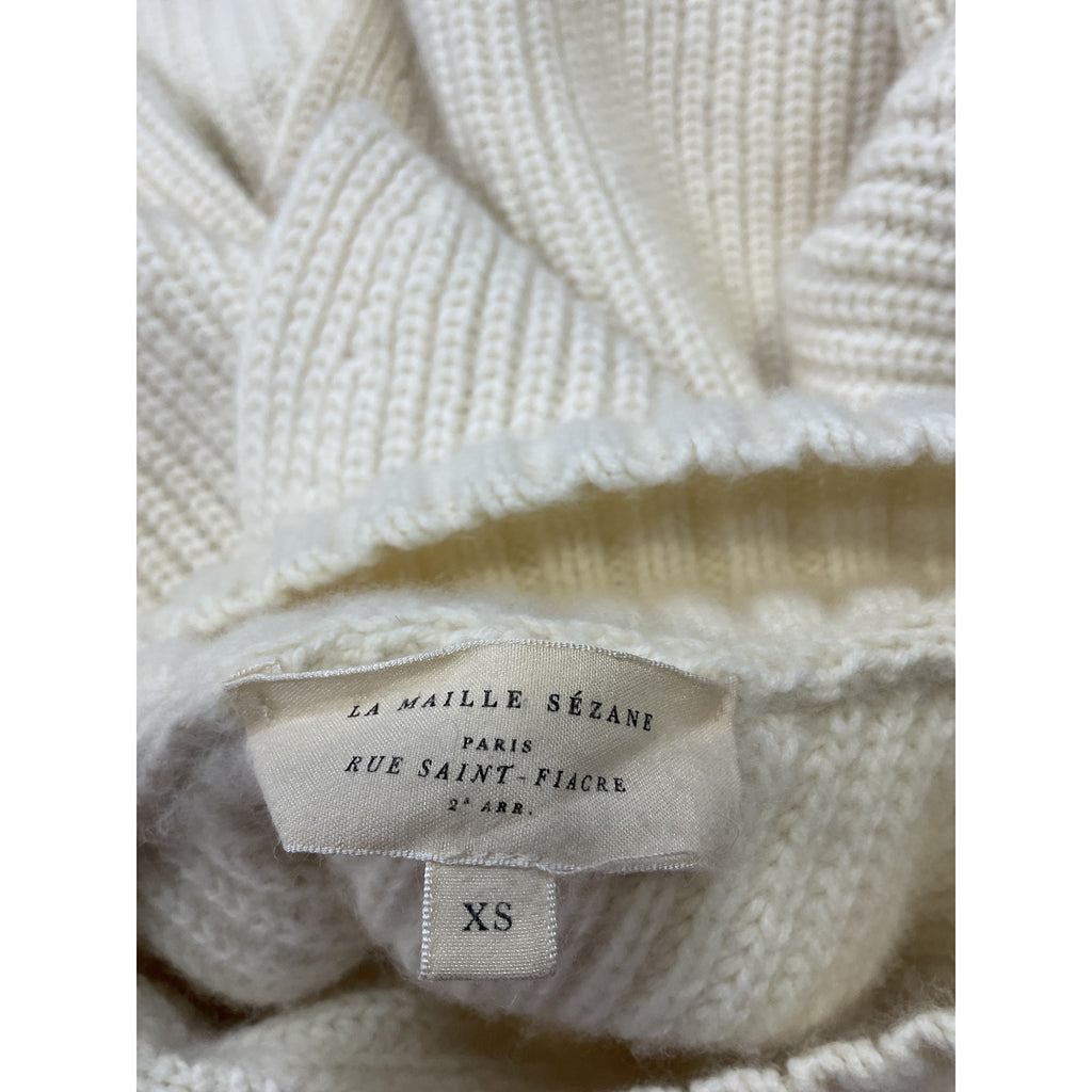 Sézane 'Emilia' White Cotton Jumper Size XS