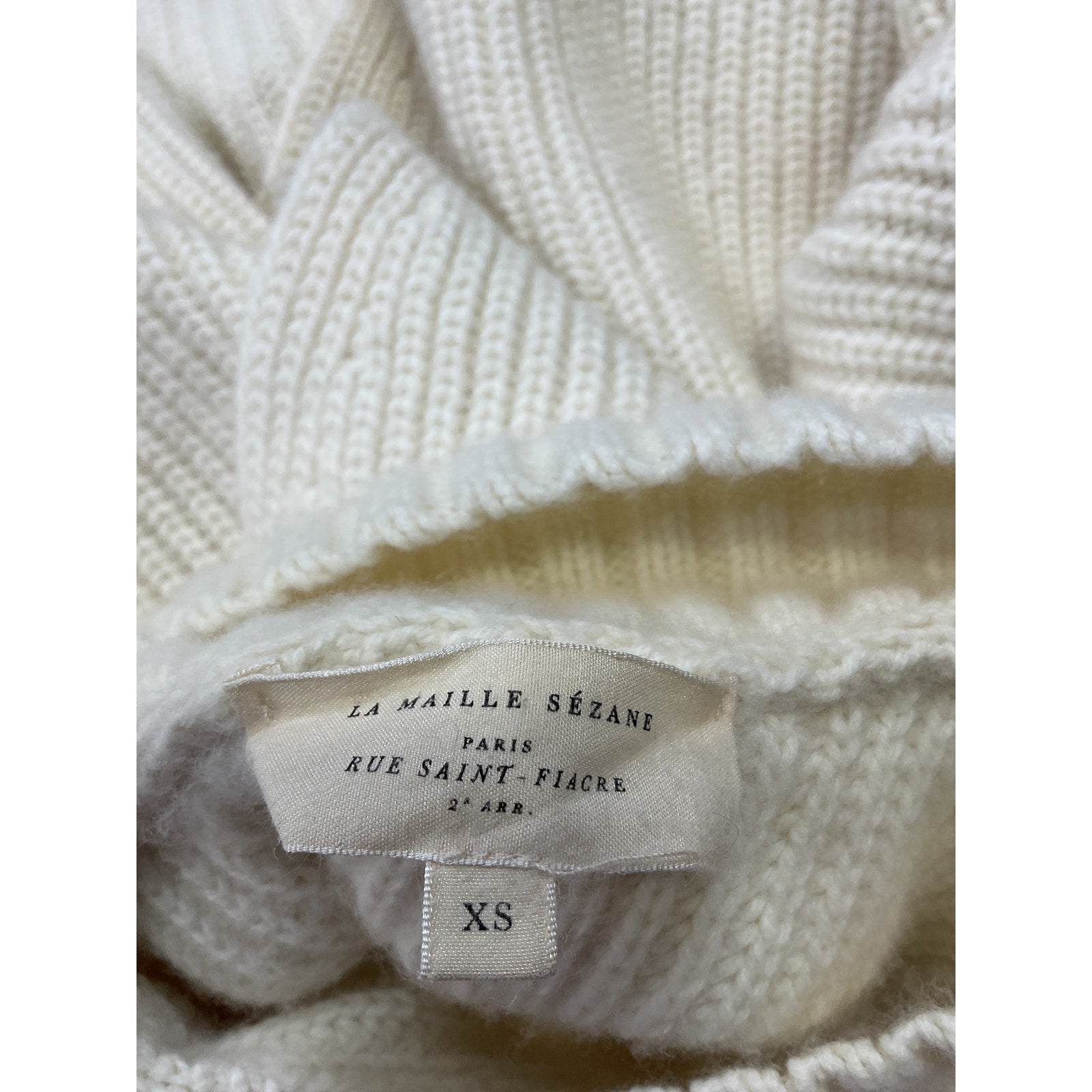 Sézane 'Emilia' White Cotton Jumper Size XS