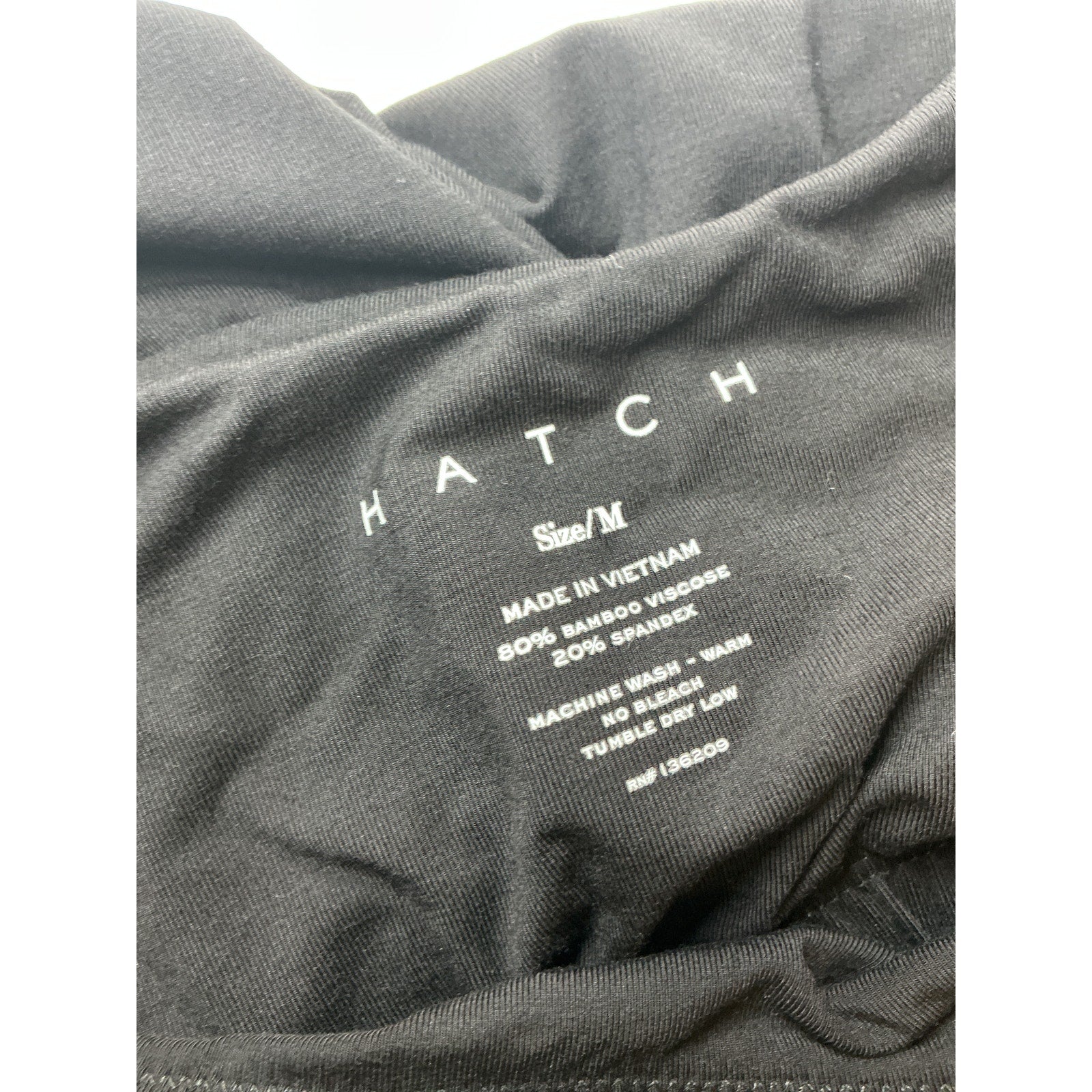 Hatch The Body Tank Black Bamboo Dress Size M