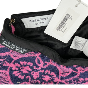 Marine Serre Textured Magenta Jacquard Towel Skirt Size 34 FR / US 2