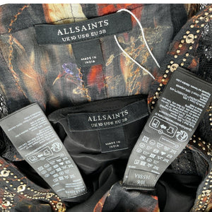 Allsaints Embellished Multicolor Bryn Maxi Dress Size 6