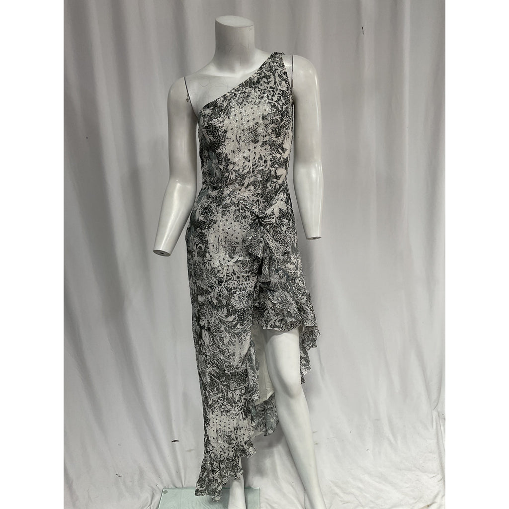 Rococo Sand 'Paola' White One Shoulder Maxi Dress Size S