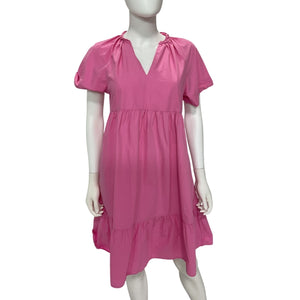 Hatch x A Pea In The Pod Tiered Wild Orchid Raglan Mini Dress Size XS
