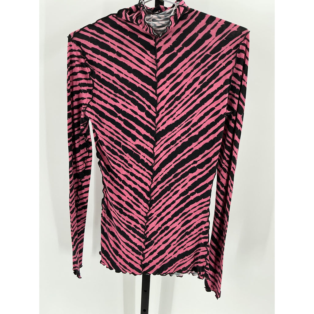 Proenza Schouler 'Diagonal' Pink Tie Dye Jersey Turtleneck Size S