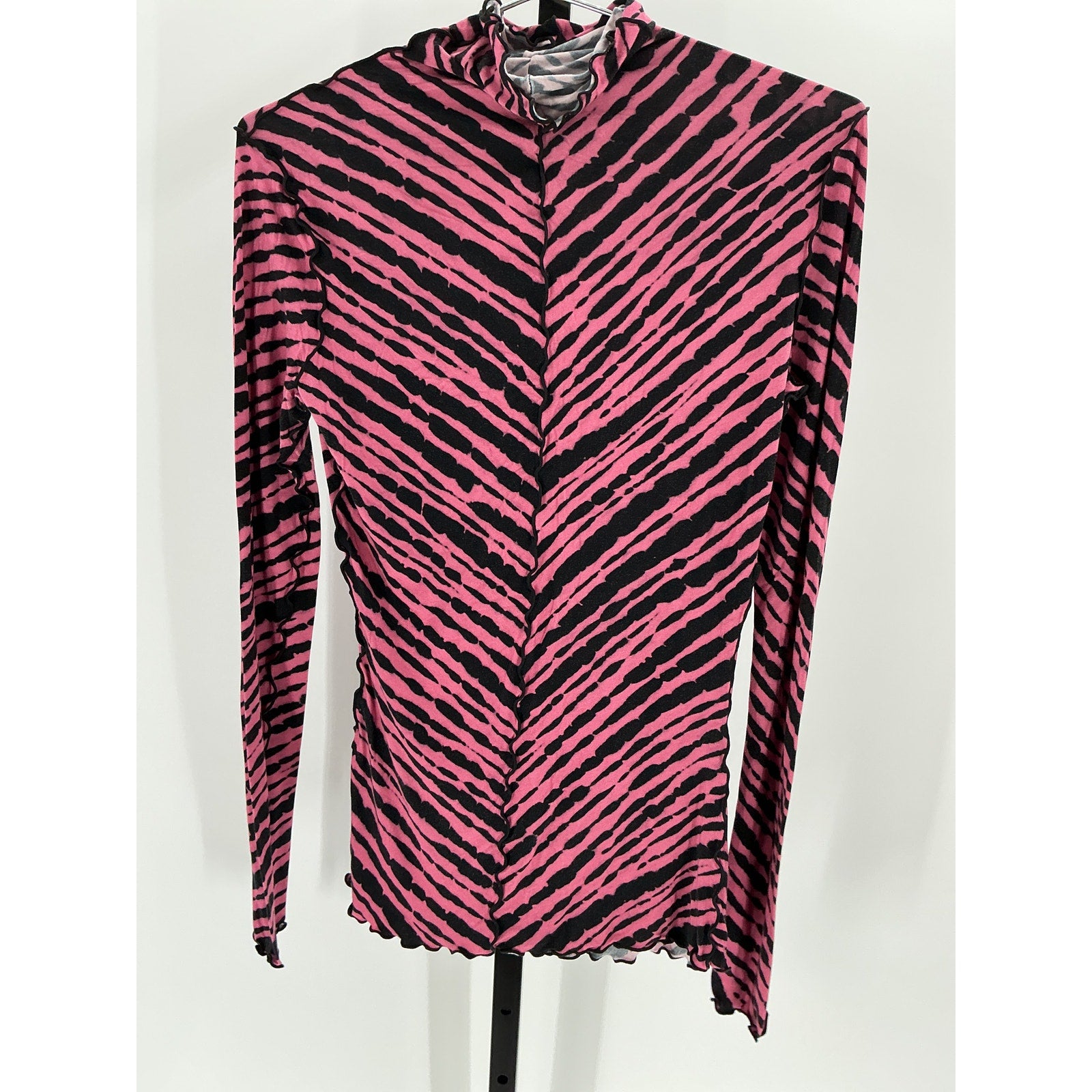 Proenza Schouler 'Diagonal' Pink Tie Dye Jersey Turtleneck Size S