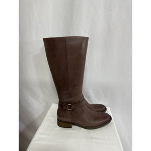 Born 'Saddler' Brown Wide Calf Boot Size 7.5