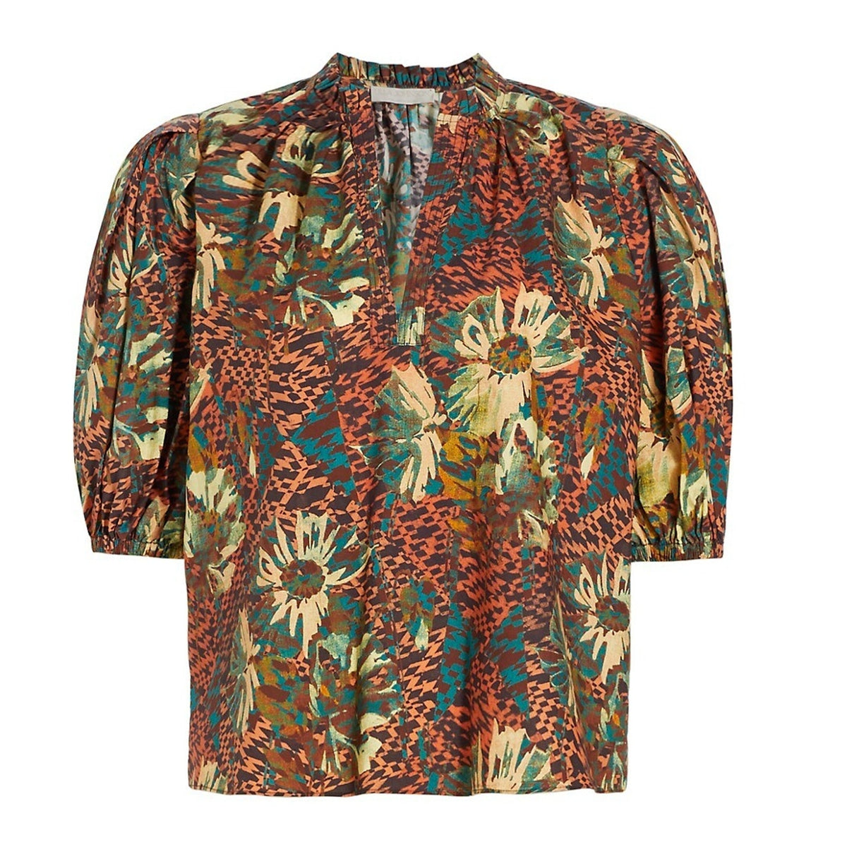 Ulla Johnson Printed Multicolor Tillie Floral Top Size 0