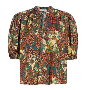 Ulla Johnson Printed Multicolor Tillie Floral Top Size 0