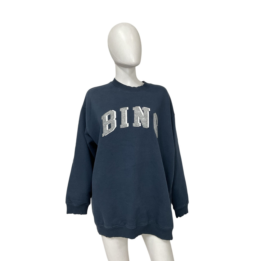 Anine Bing 'Tyler' Blue Cotton Bing Sweatshirt Size S