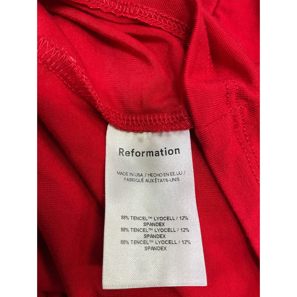 Reformation 'Emerald' Red Tencel Lyocell Knit Top Size XS