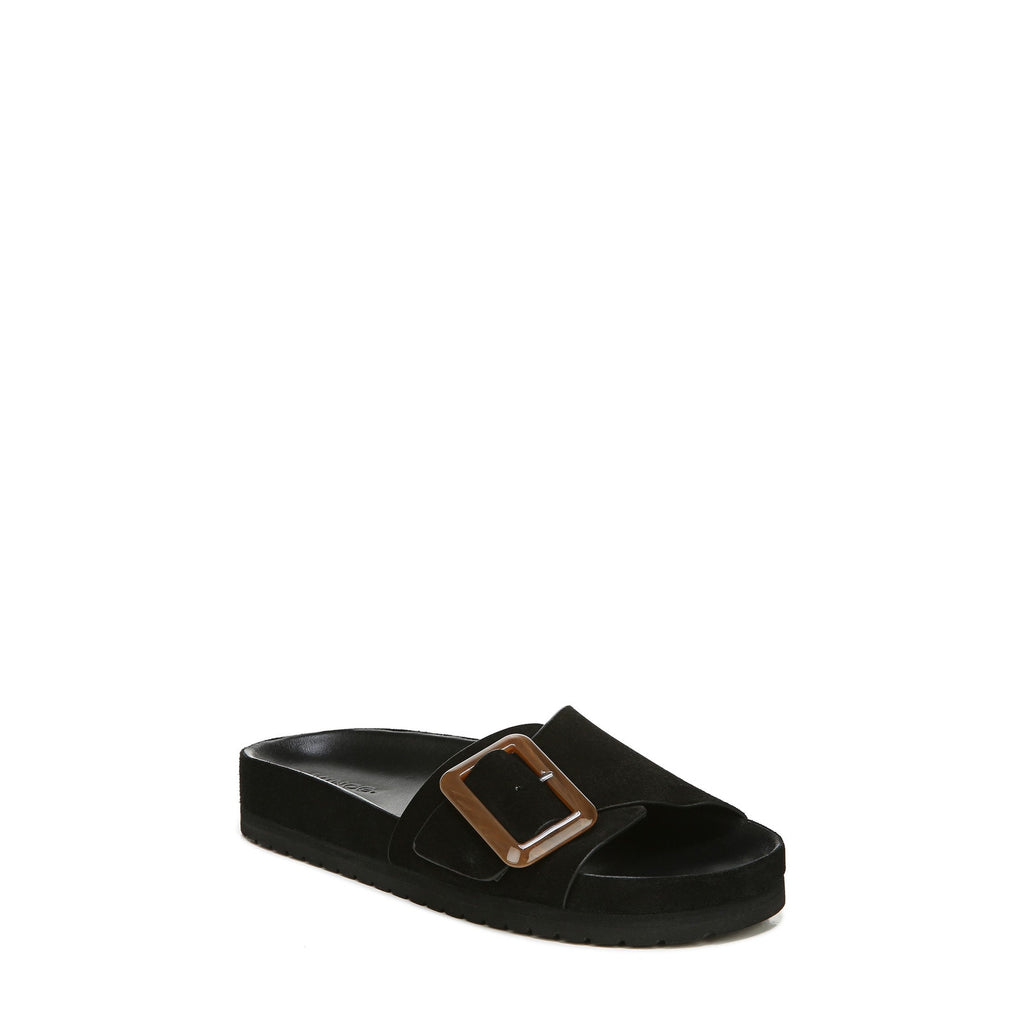 Vince 'Grant' Black Leather Slide Sandal Size 7.5