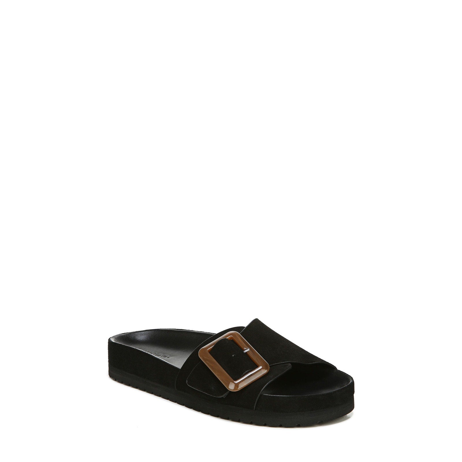 Vince 'Grant' Black Leather Slide Sandal Size 7.5