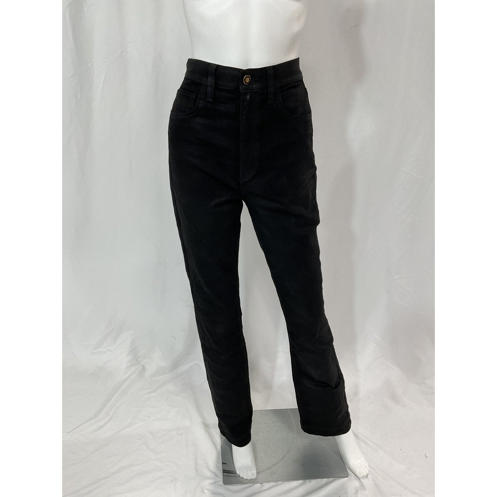 Favorite Daughter 'Valentina' Black Bootleg Coated Demin Jean Pant Size 27
