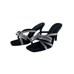 Loeffler Randall Embellished Black Margi Heeled Sandal Size 7