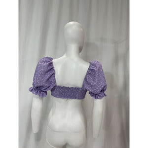 For Love & Lemons 'Chelsea' Purple Crop Top Size XS