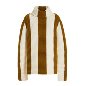 Yaitte Striped Wool Multicolor Mast Turtleneck Sweater Size XS