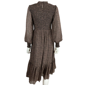 Hatch Floral Brown Lana Midi Dress Size 1