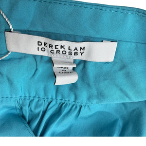 Derek Lam Ruffled Peacock Blue Finn Dress Size 6