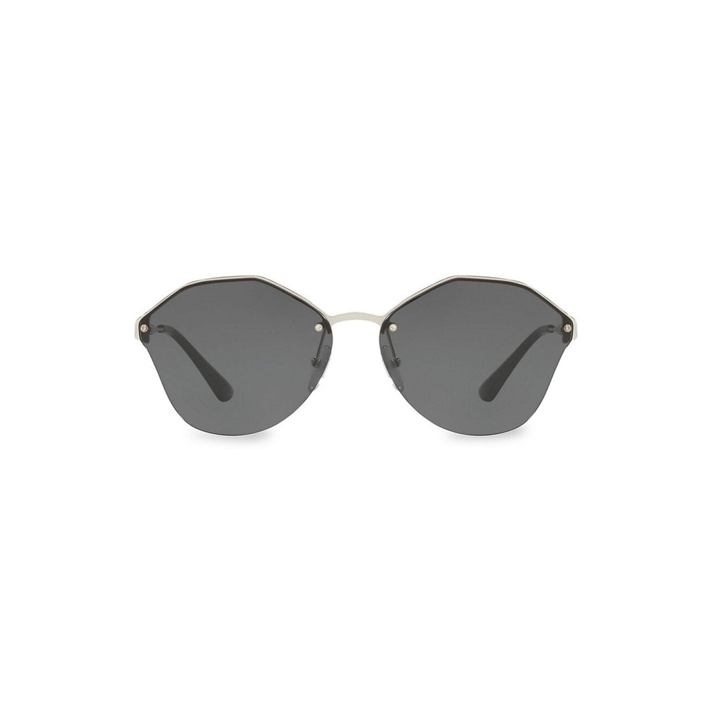 Prada 66mm Black Metal Butterfly Sunglasses Size OS