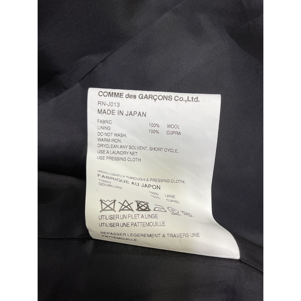 Comme Des Gar�ons Black Wool Blazer Size XS