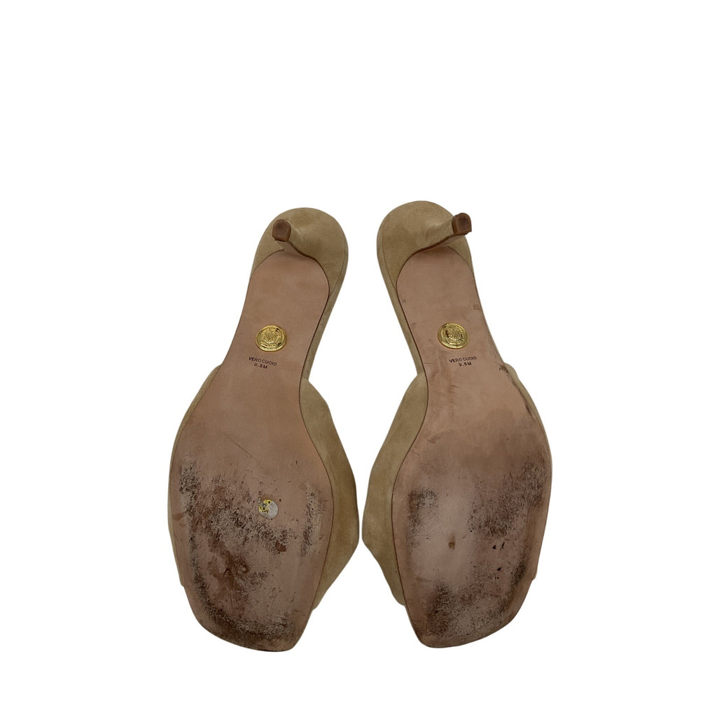 Veronica Beard 'Melli' Beige Leather Suede Sandal Size 9.5