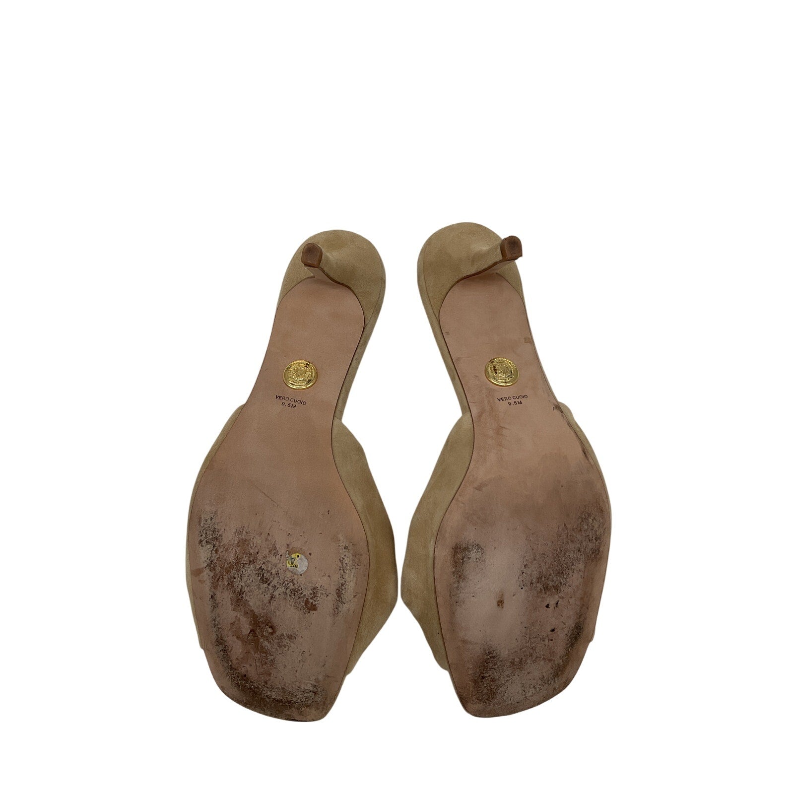 Veronica Beard 'Melli' Beige Leather Suede Sandal Size 9.5