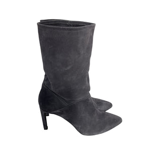 Allsaints Suede Grey Steel Orlana Boots Size EU 40 / US 10