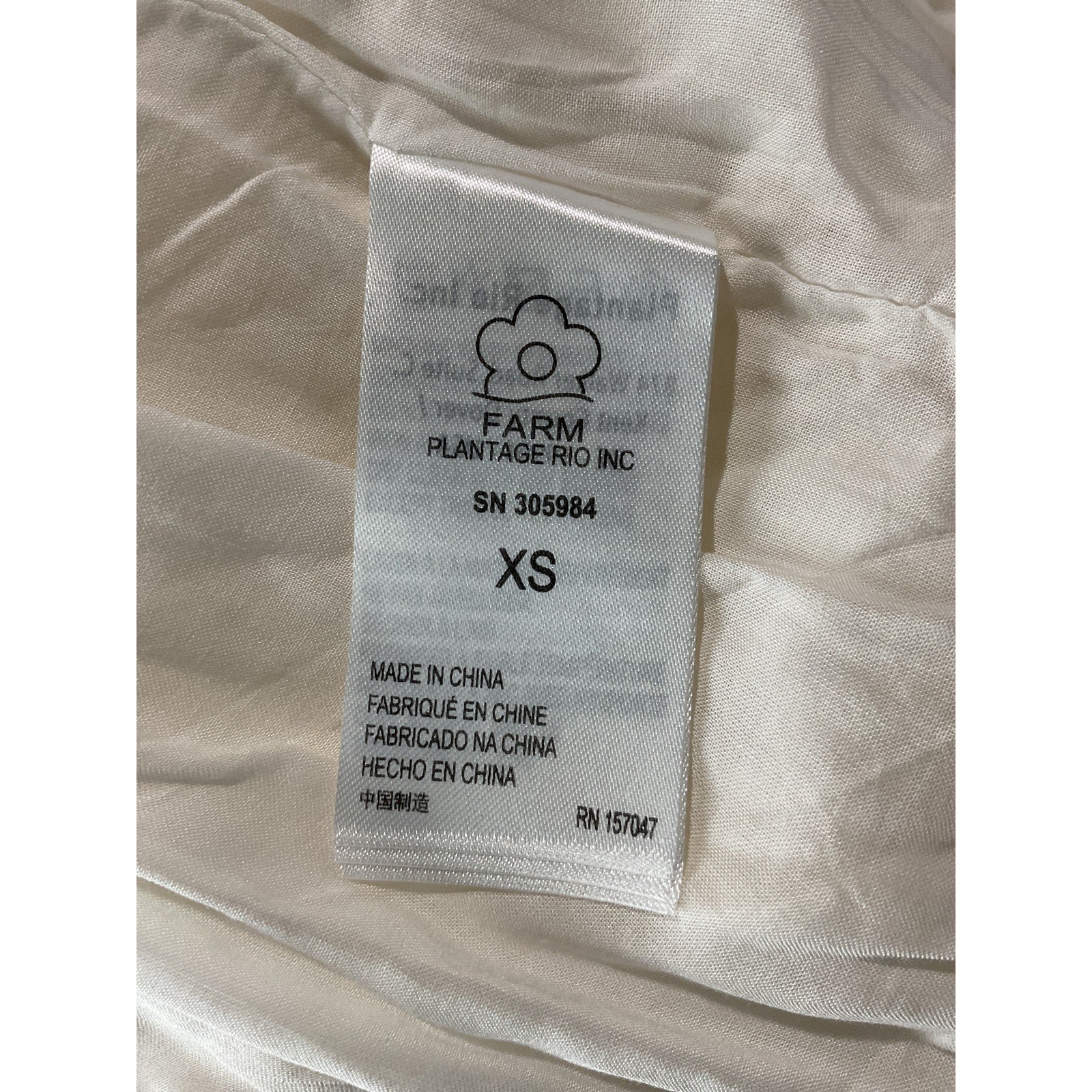 Farm Rio Cut Out White Linen Midi Dress Size XS