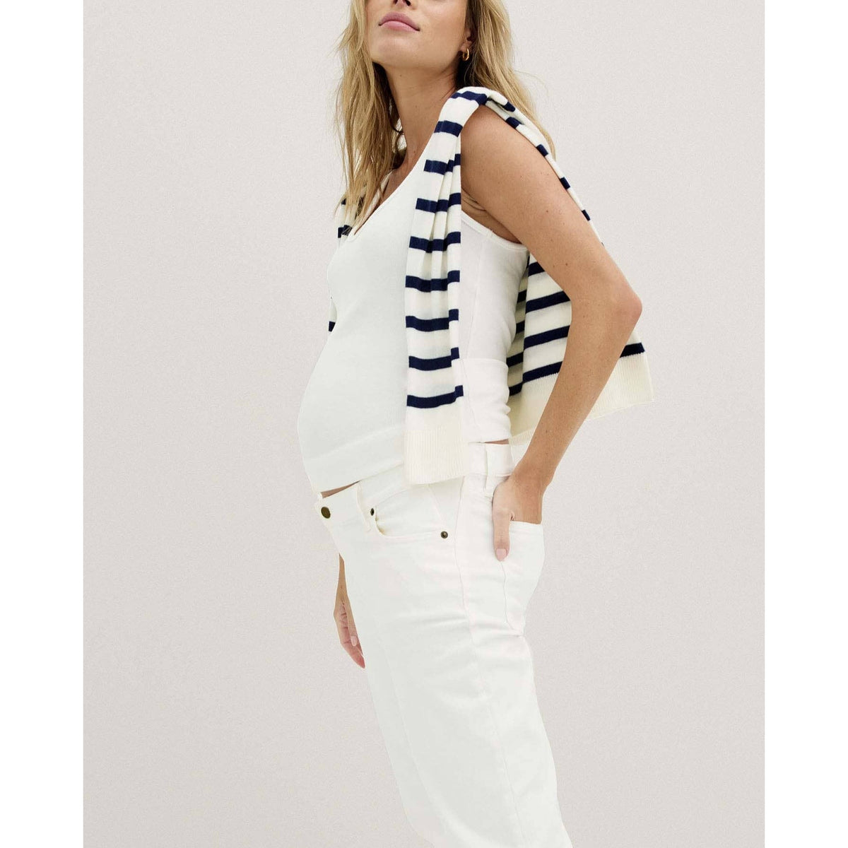 Hatch The Softest Rib White Nylon Tank 2-Pack Size 2