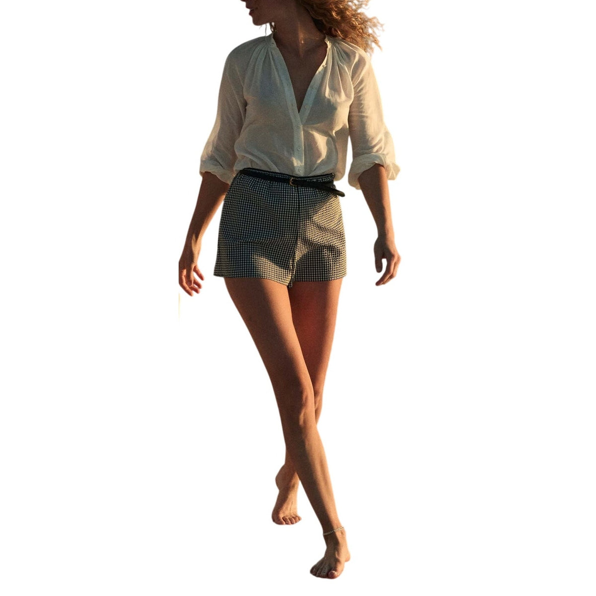 Dôen Gingham Multicolor Larena Shorts Size XS