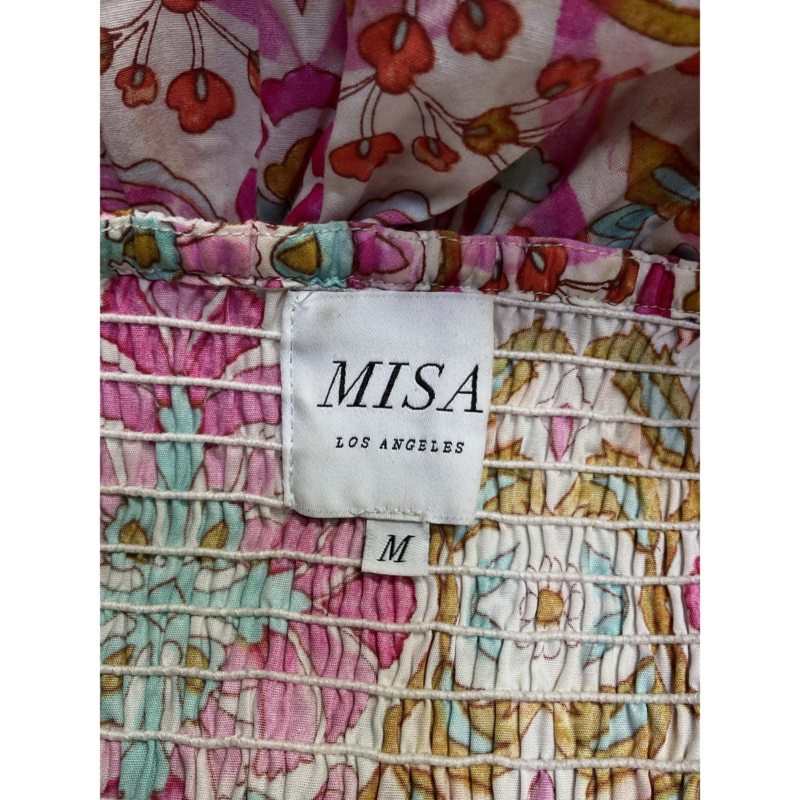 Misa Los Angeles 'Kayla' Pink Cotton Dress Size M