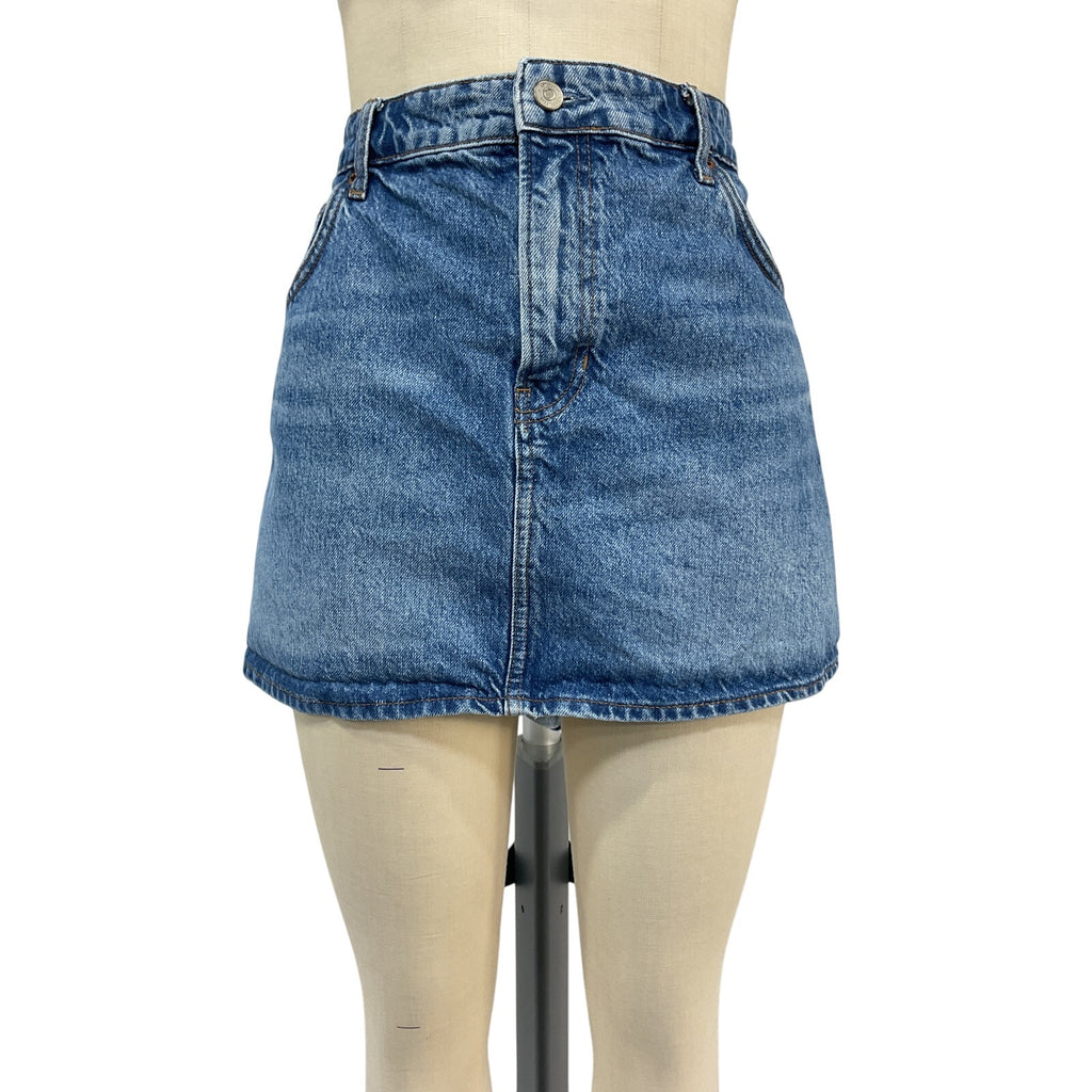 Reformation 'Hazel' Blue Cotton Denim Mini Skirt Size 32