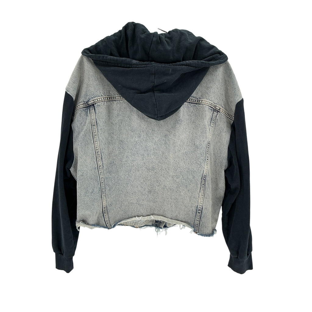 Allsaints 'Milena' Blue Cotton Hooded Jacket Size XS / S