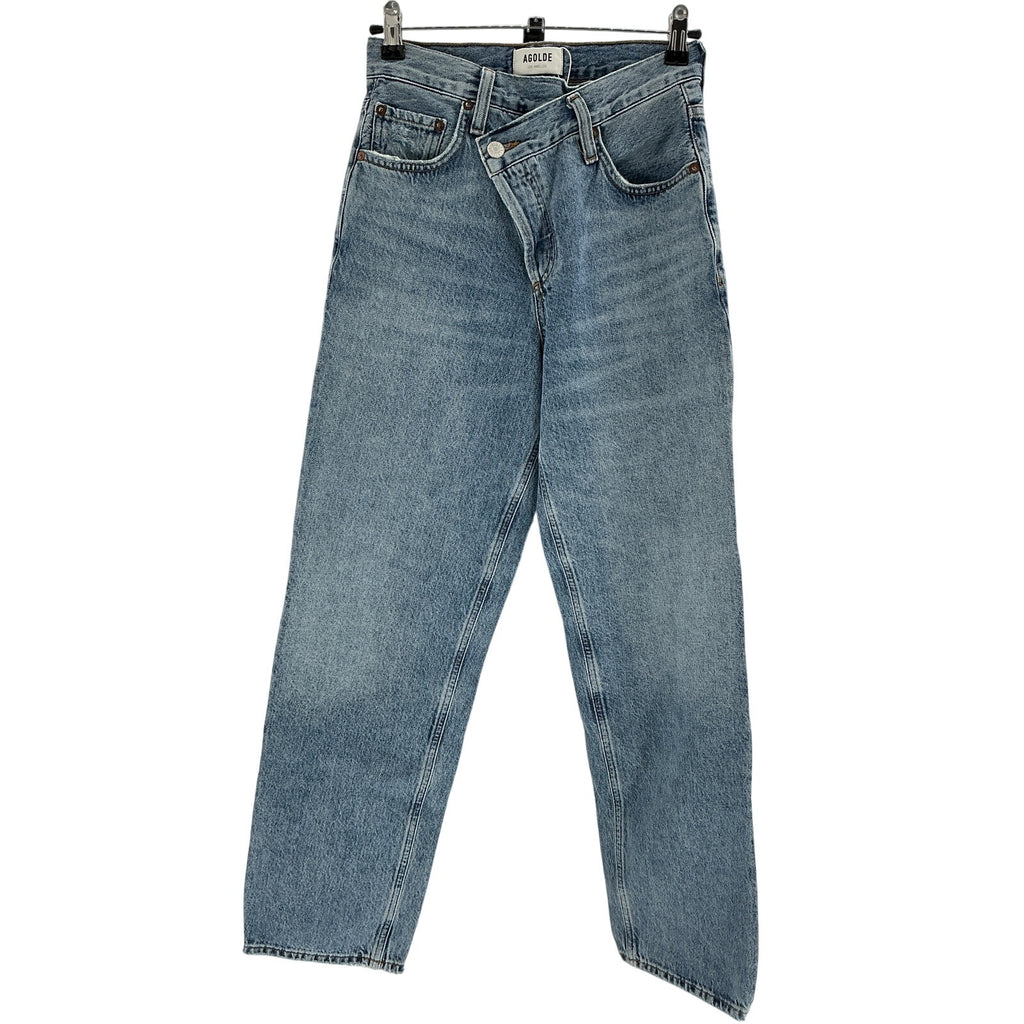 Agolde 'Crisscross' Blue Cotton Upsized Jeans Size 23