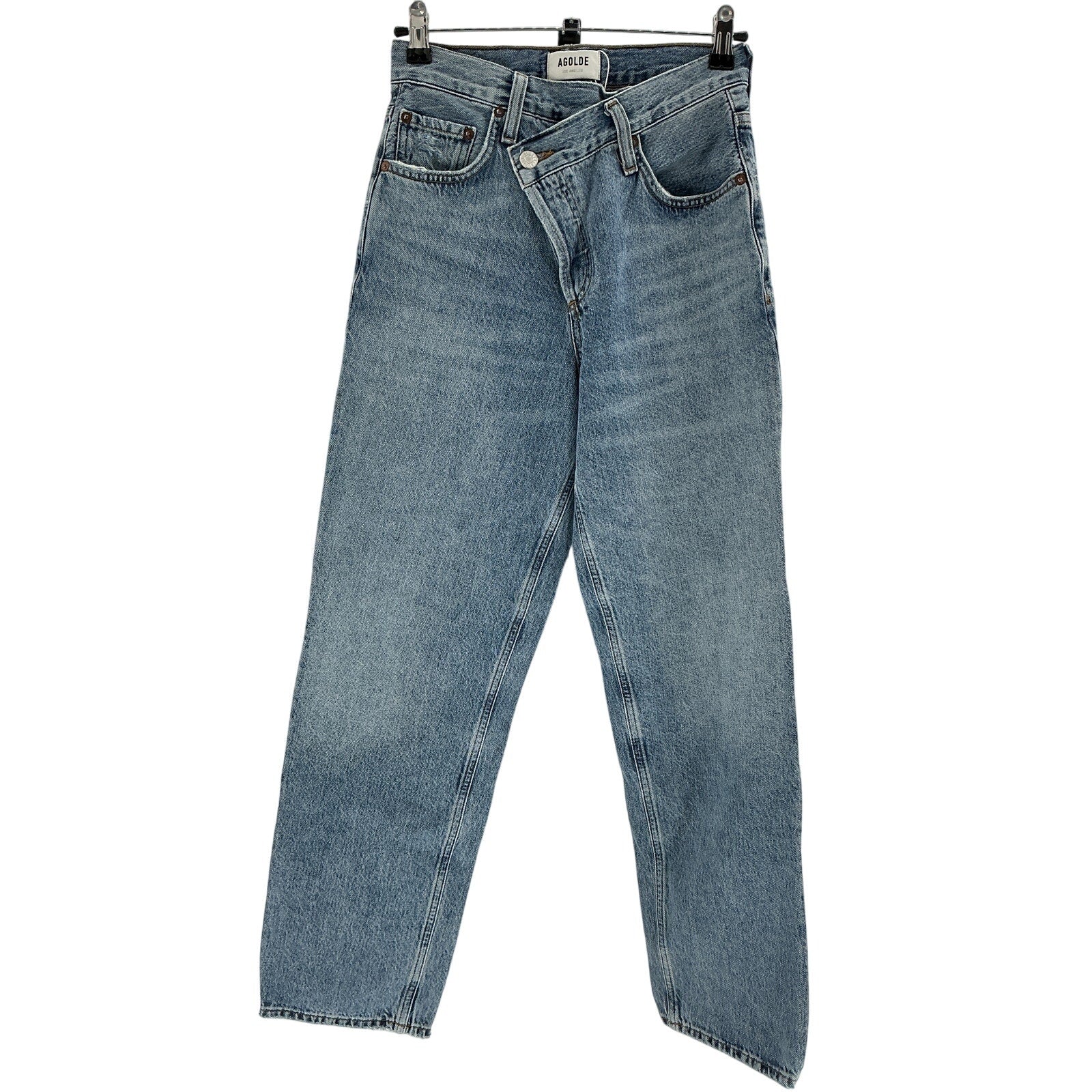 Agolde 'Crisscross' Blue Cotton Upsized Jeans Size 23