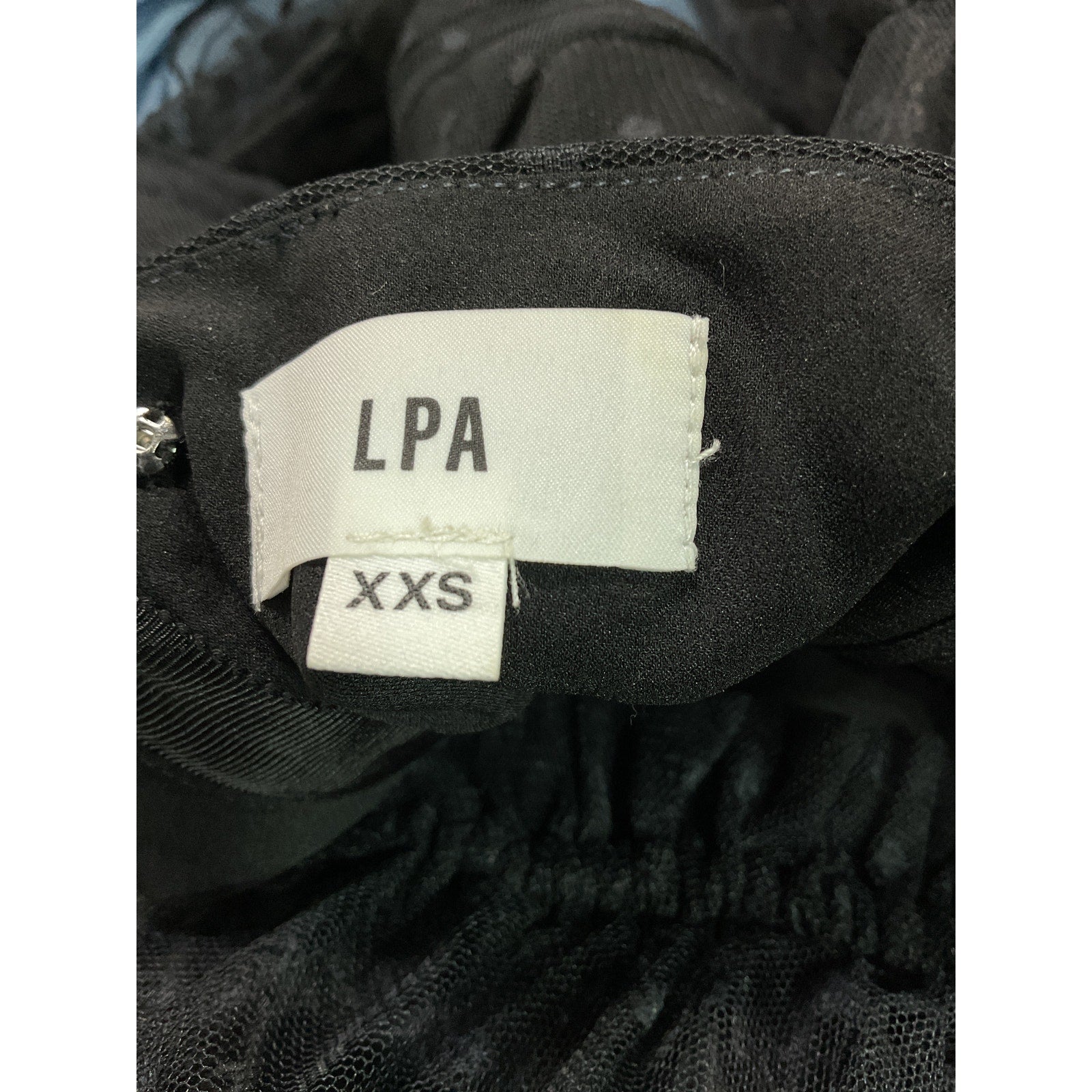 Lpa 'Dolores' Black Jacquard Puff Sleeve Top Size XXS