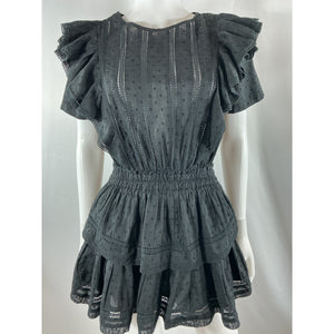 Loveshackfancy 'Natasha' Black Cotton Dress Size XS