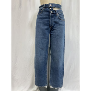 Agolde 'Broken' Blue Waistband Denim Jeans Size 26