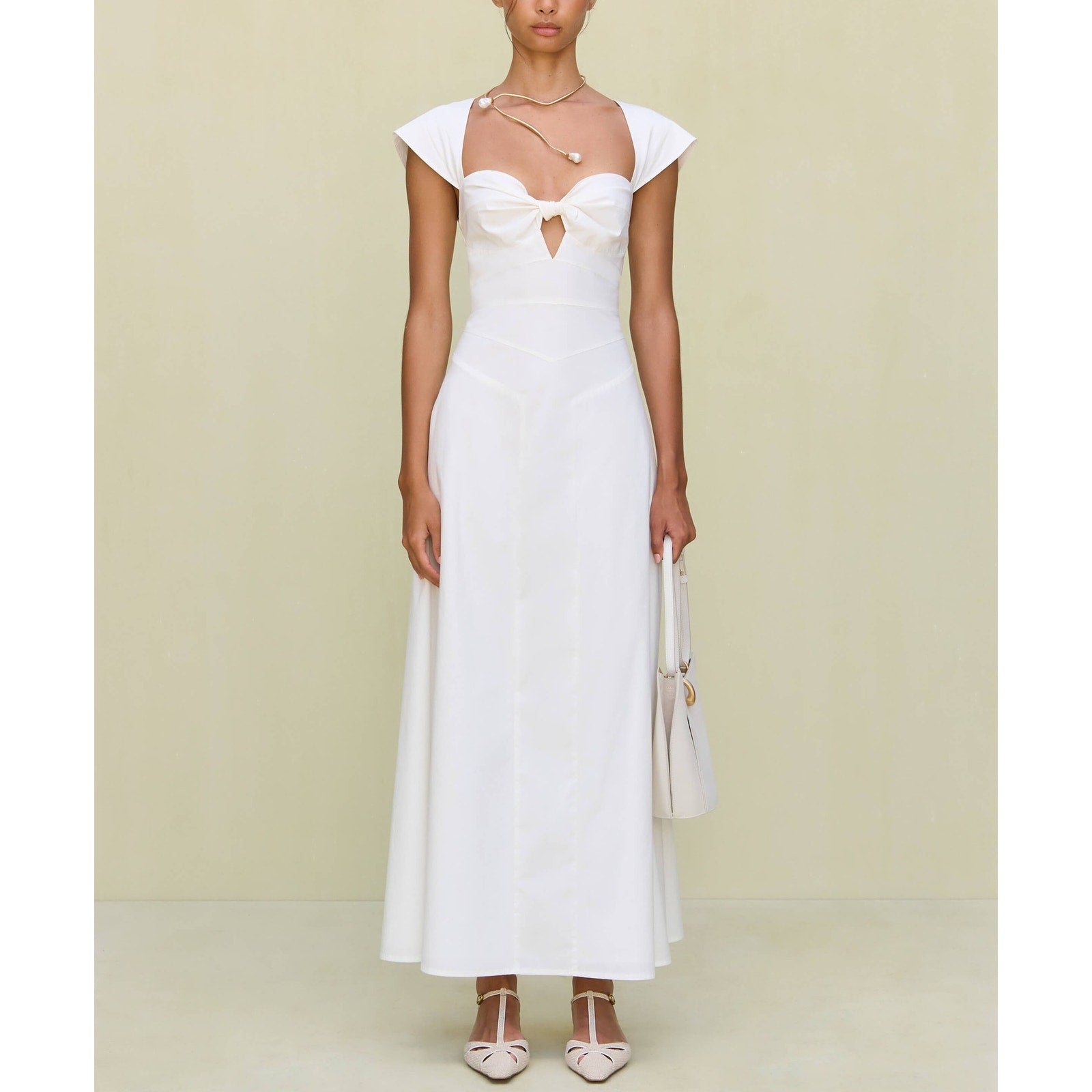 Cult Gaia 'Magnolia' White Silk Dress Size 0