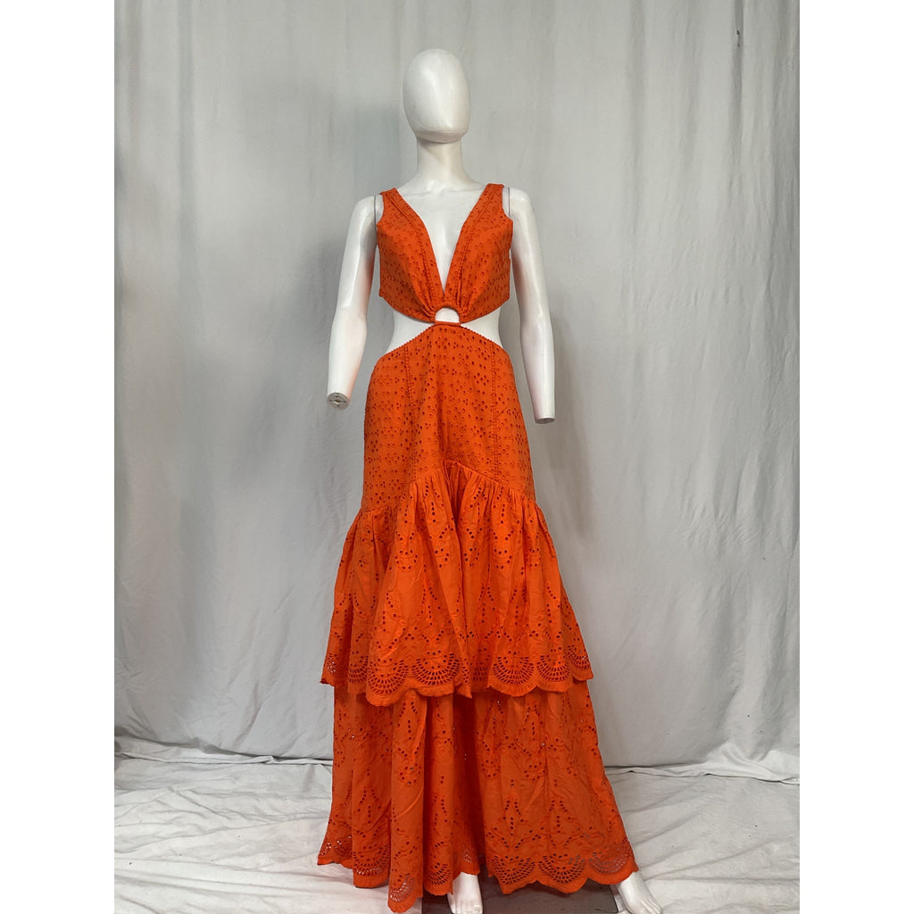 Significant Other 'Juliette' Orange Cotton Dress Size 8