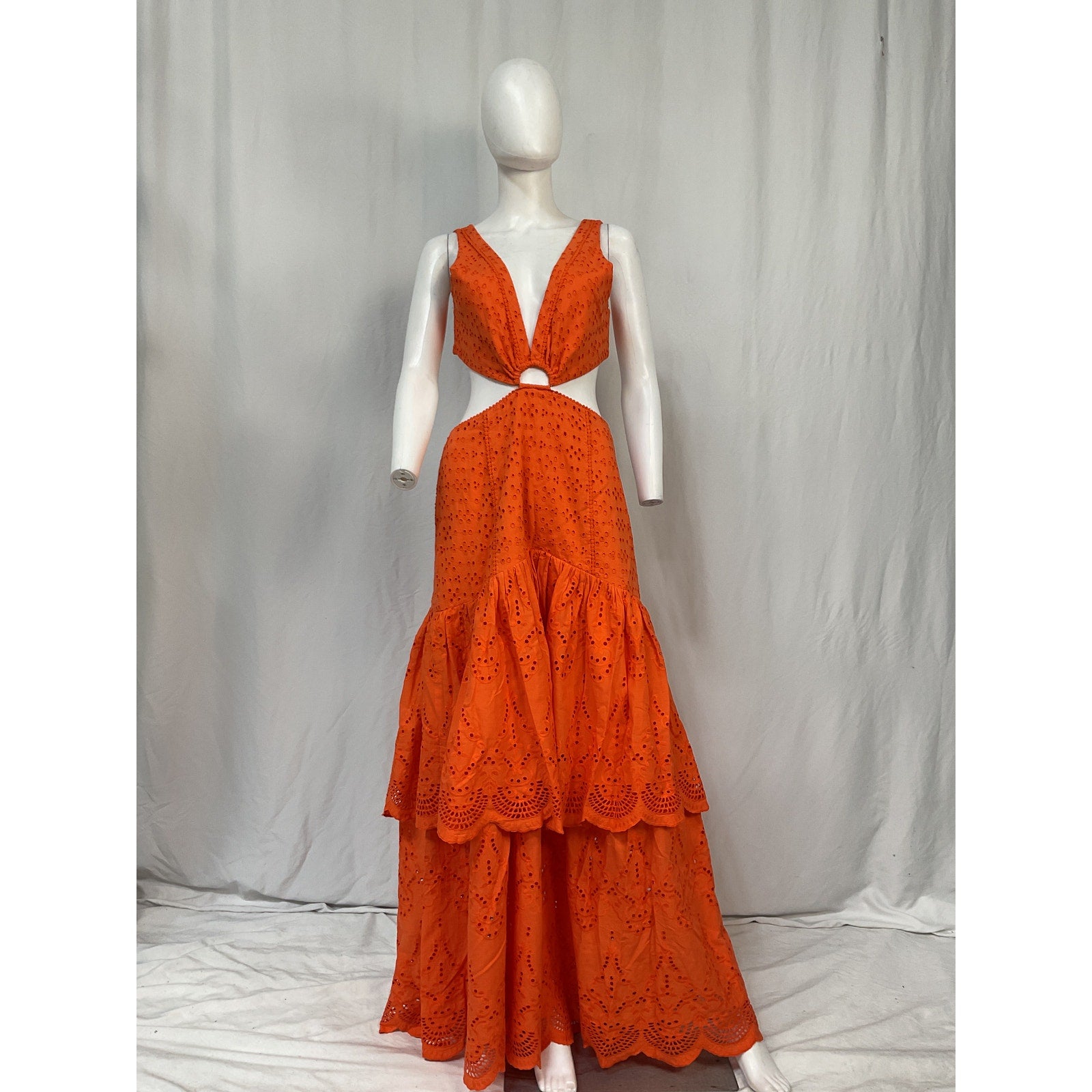 Significant Other 'Juliette' Orange Cotton Dress Size 8